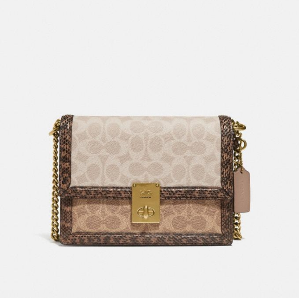 Hutton Shoulder Bag with Snakeskin Detail - NWT